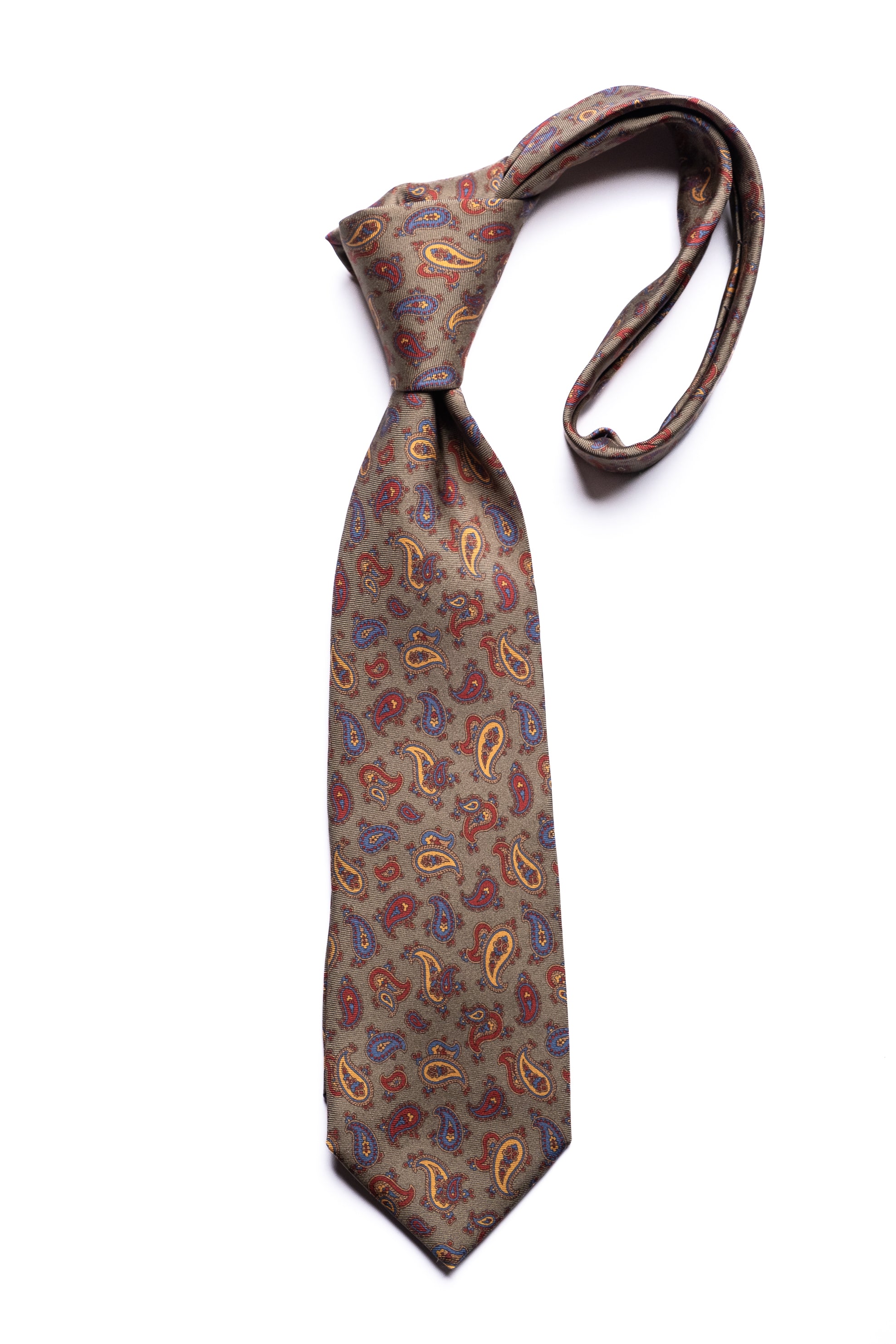 Corbata de seda impresa Paisley 3 / ASCOT x CASA SARTORIAL