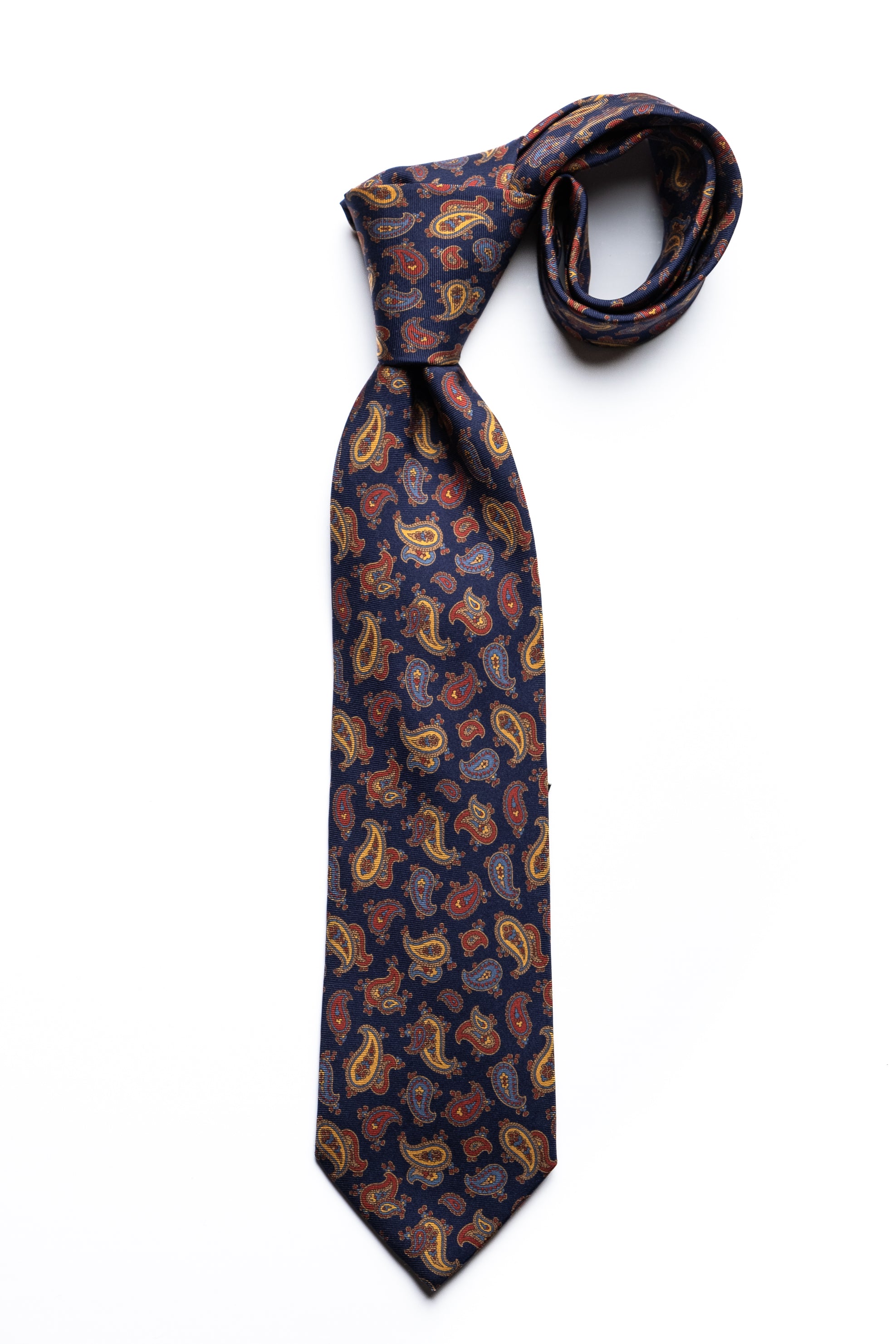 Corbata de seda impresa Paisley 1 / ASCOT x CASA SARTORIAL