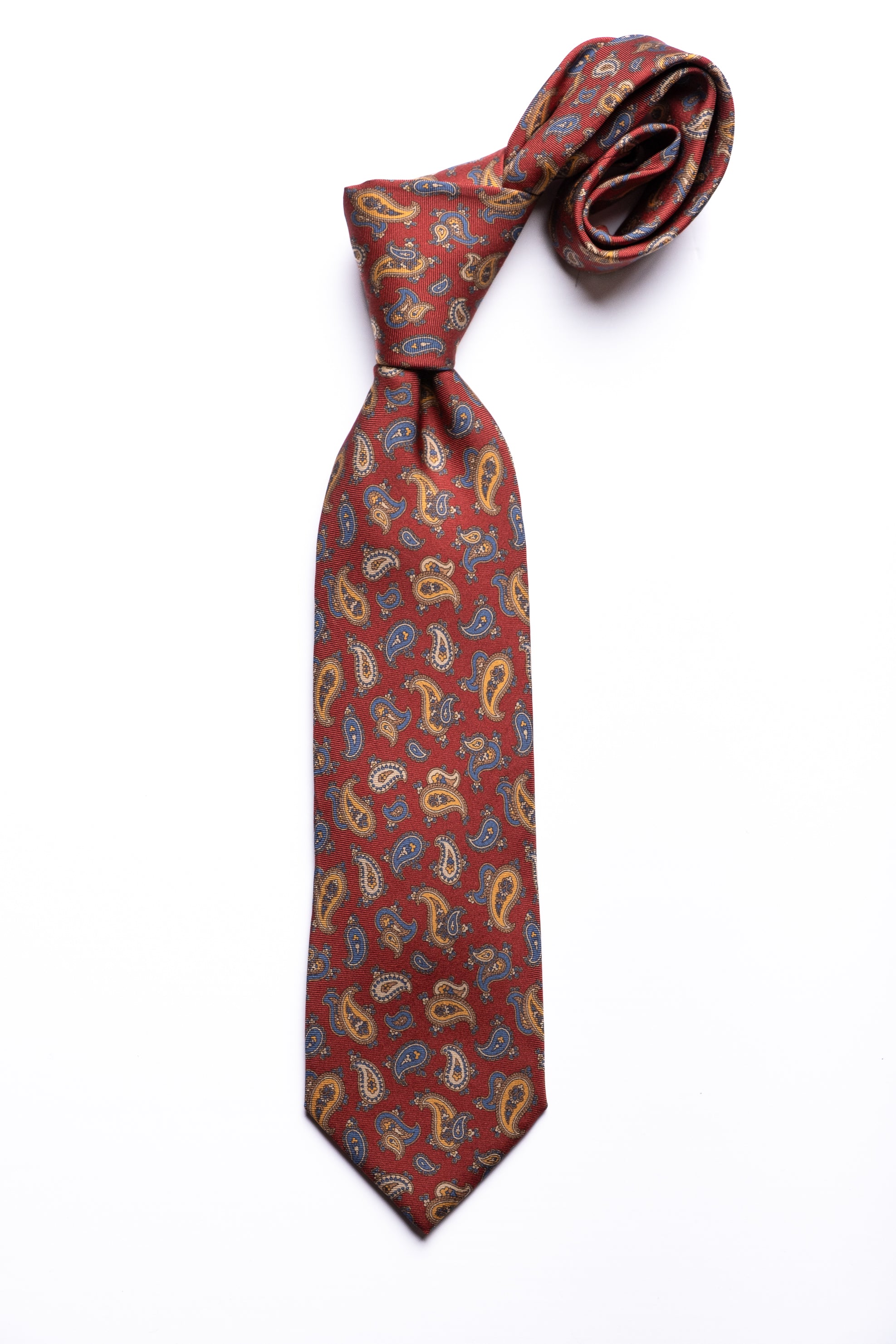 Corbata de seda impresa Paisley 4 / ASCOT x CASA SARTORIAL