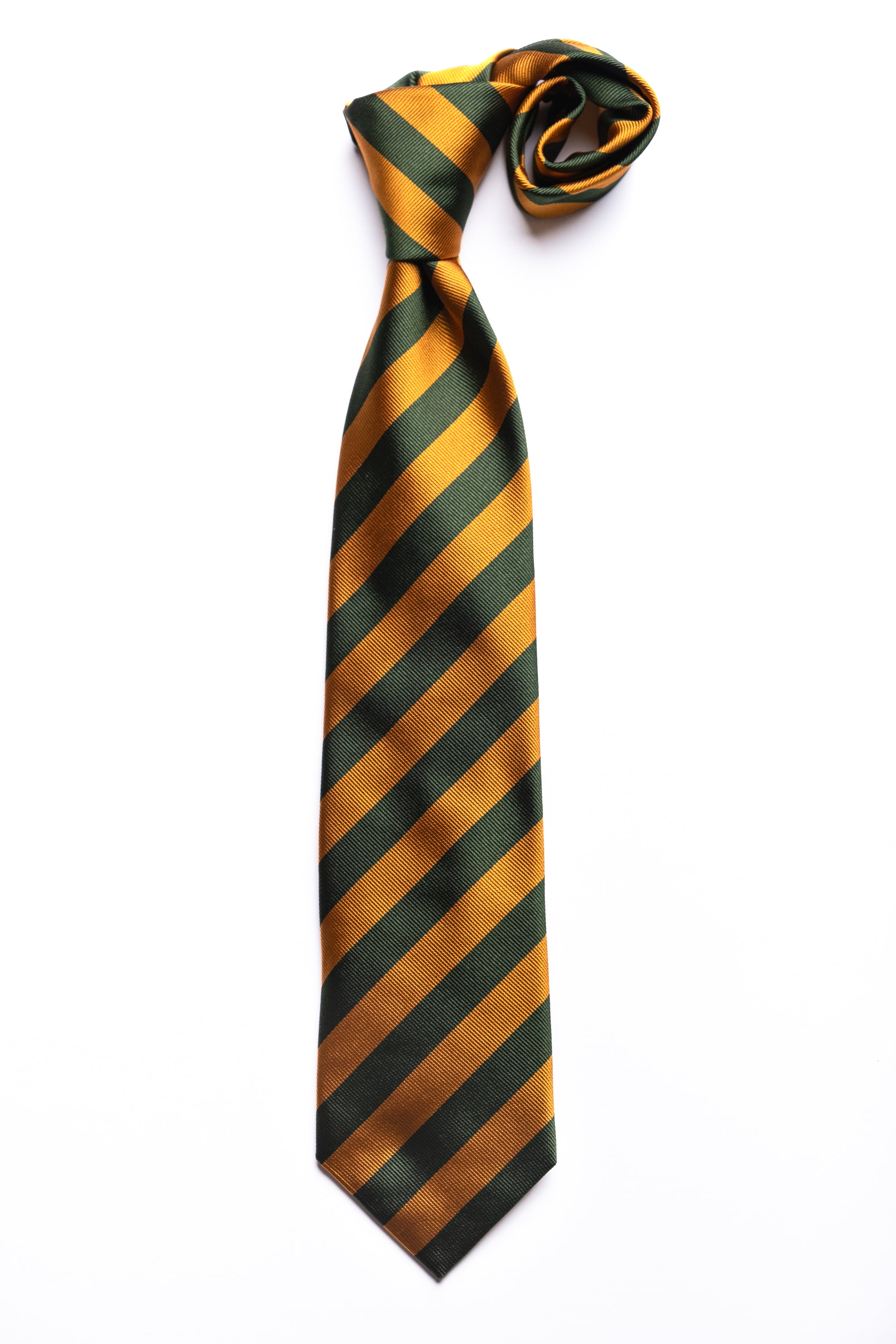 Corbata de seda Repp Yellow & Green / ASCOT x CASA SARTORIAL