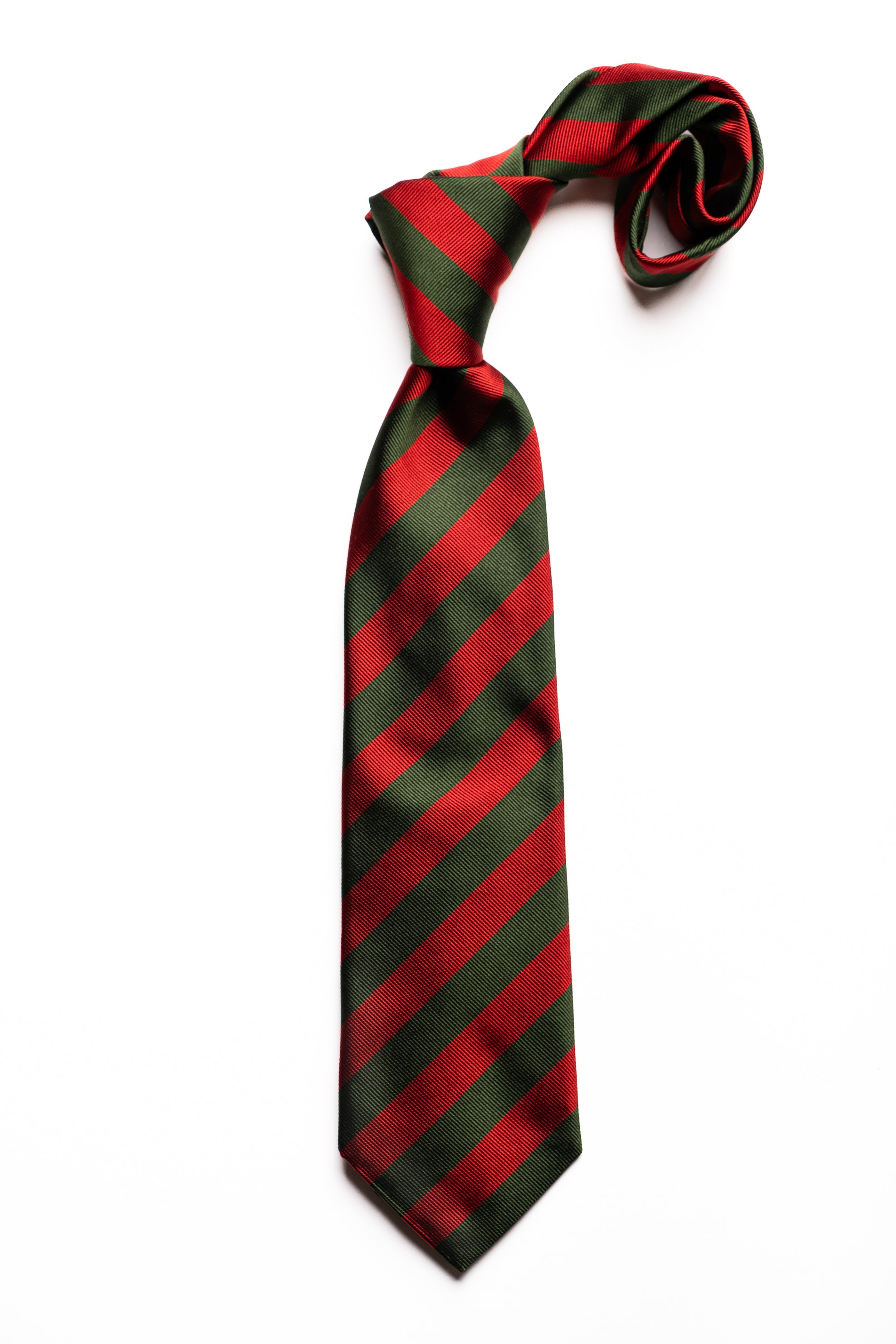 Corbata de seda Repp Red & Green / ASCOT x CASA SARTORIAL