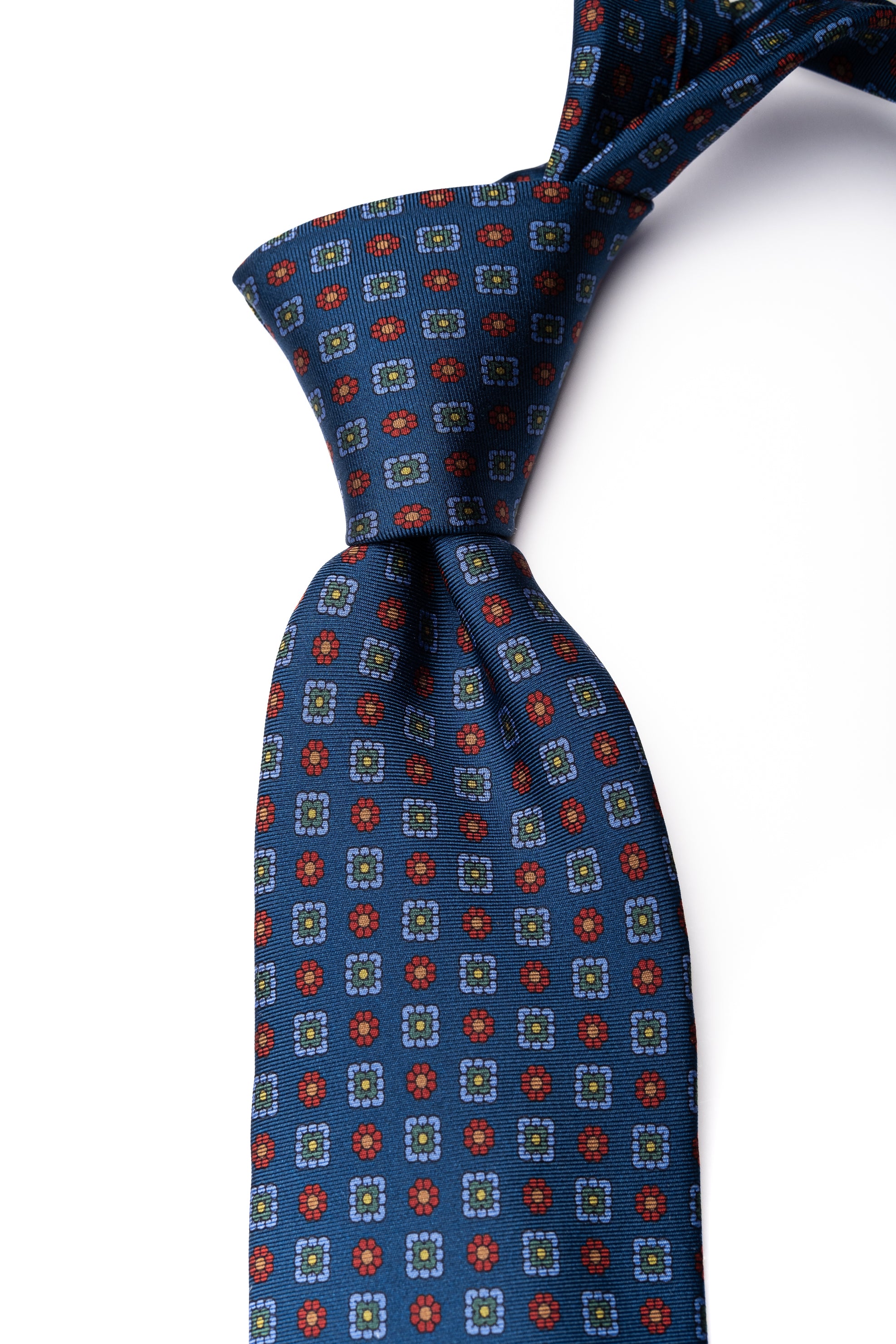 Corbata de seda impresa Floral Blue / ASCOT x CASA SARTORIAL