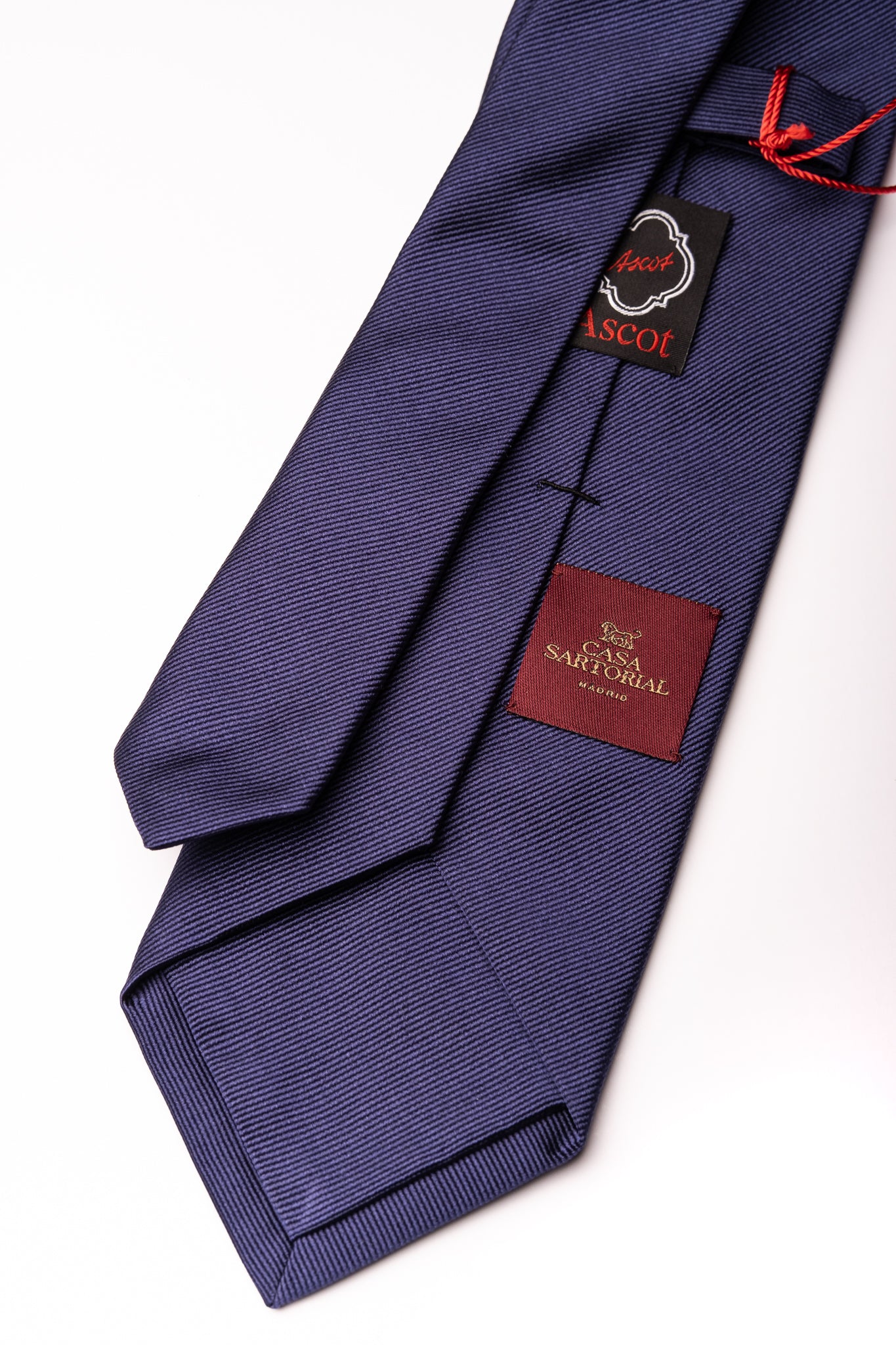 Corbata de seda Repp Azul / ASCOT x CASA SARTORIAL