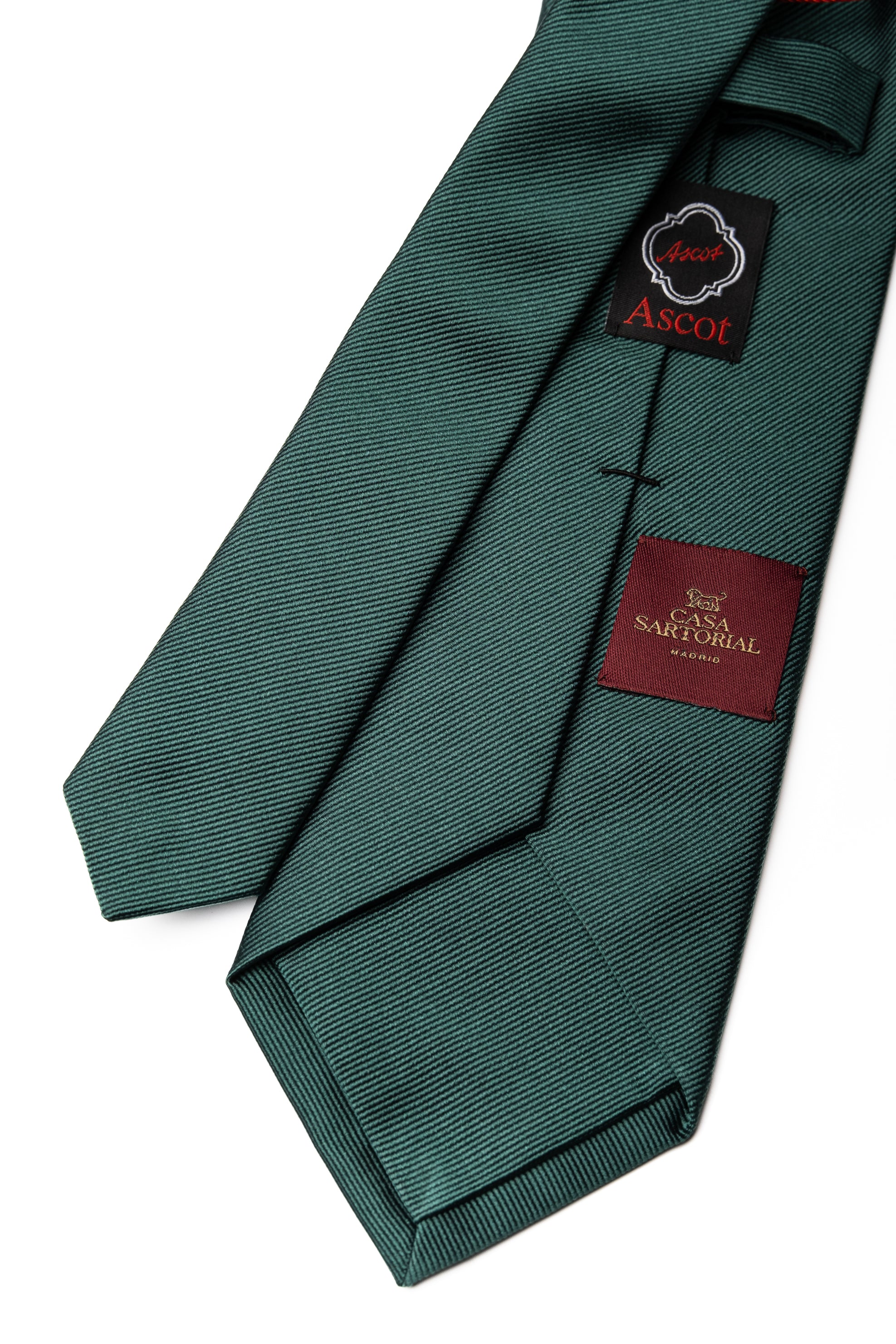 Corbata de seda Repp Verde / ASCOT x CASA SARTORIAL