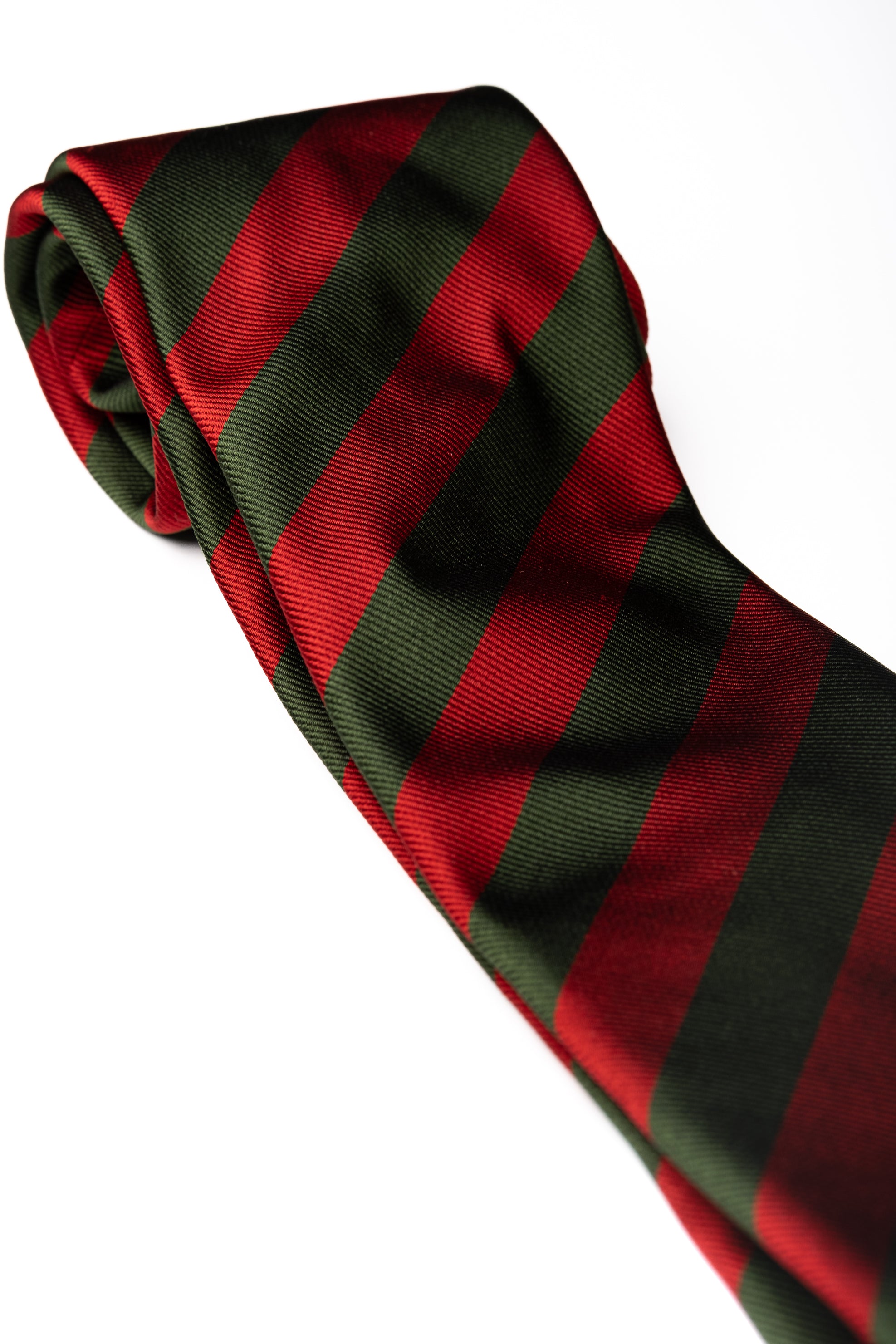 Corbata de seda Repp Red & Green / ASCOT x CASA SARTORIAL