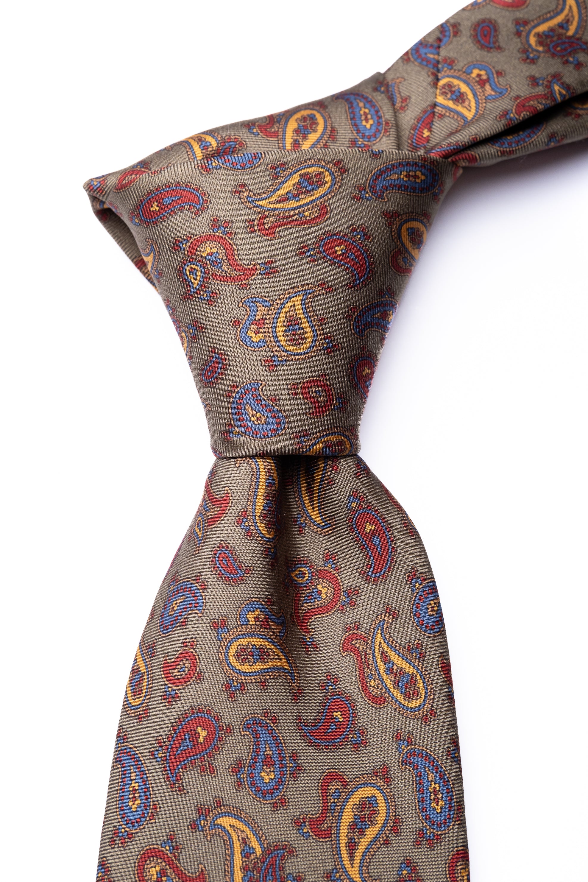 Corbata de seda impresa Paisley 3 / ASCOT x CASA SARTORIAL