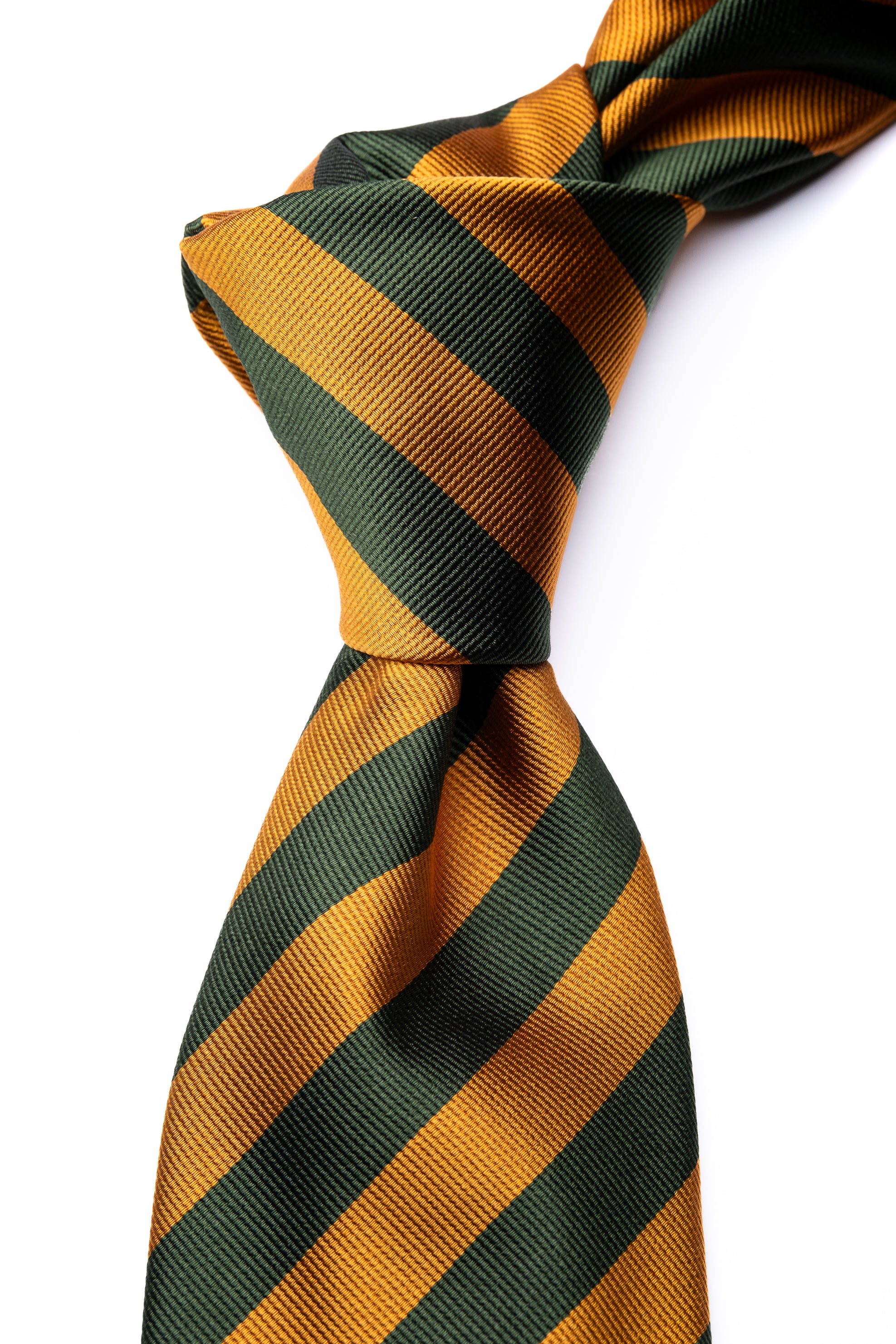 Corbata de seda Repp Yellow & Green / ASCOT x CASA SARTORIAL