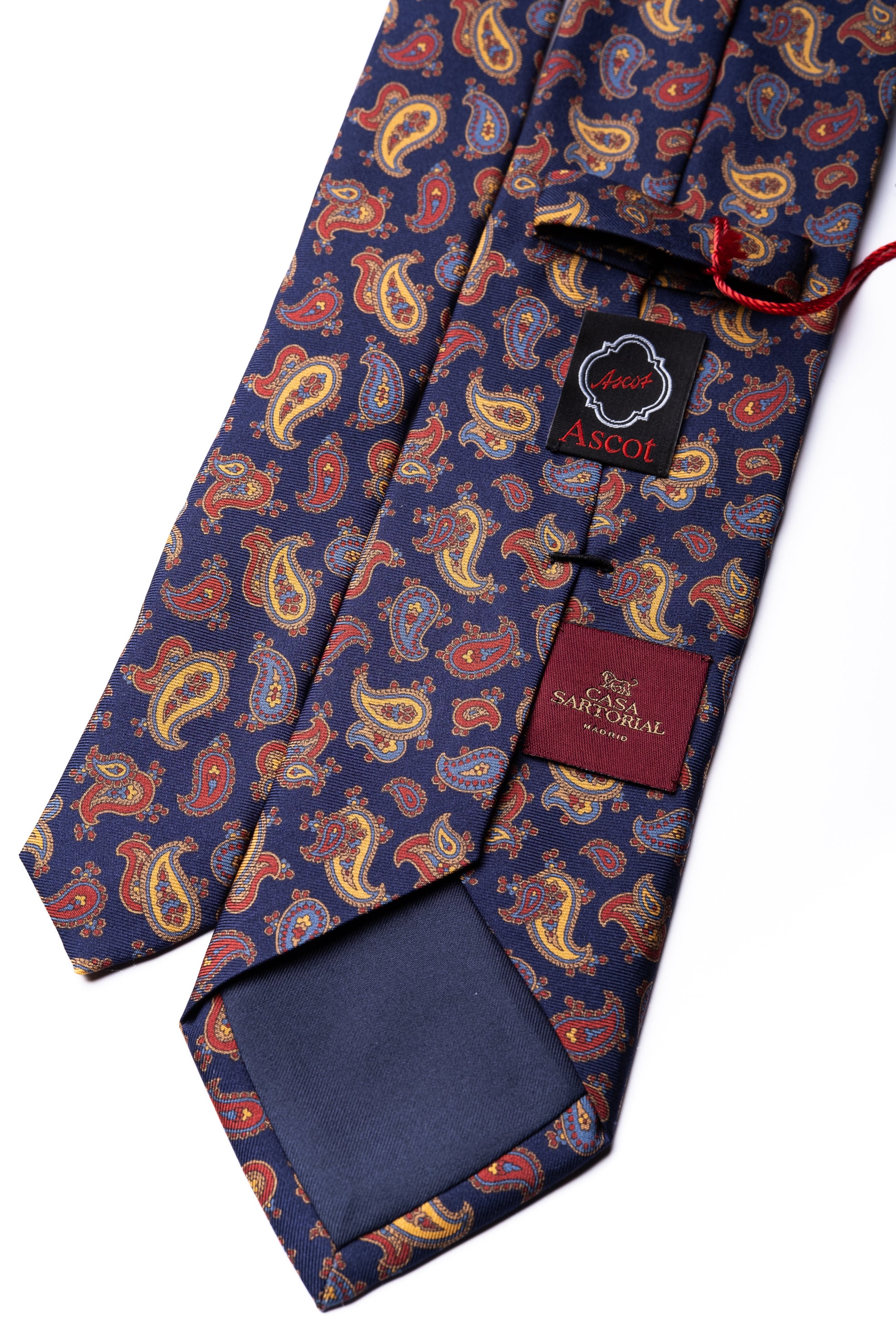 Corbata de seda impresa Paisley 1 / ASCOT x CASA SARTORIAL