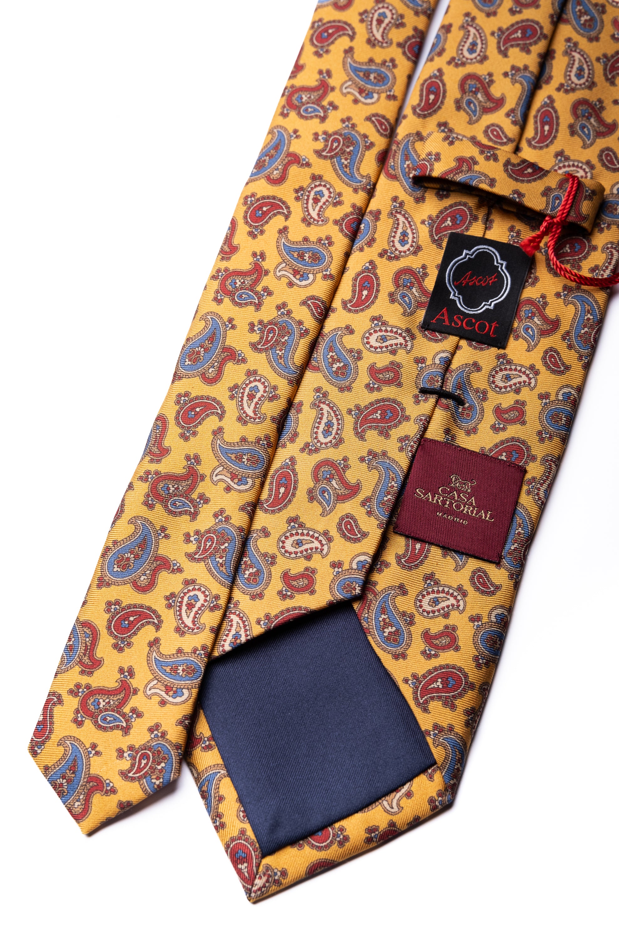 Corbata de seda impresa Paisley 2 / ASCOT x CASA SARTORIAL