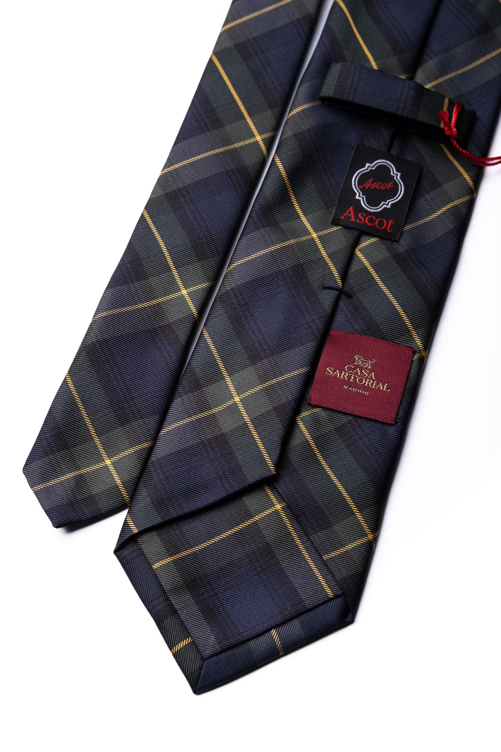 Corbata de seda Repp Tartán Gordon Clan / ASCOT x CASA SARTORIAL