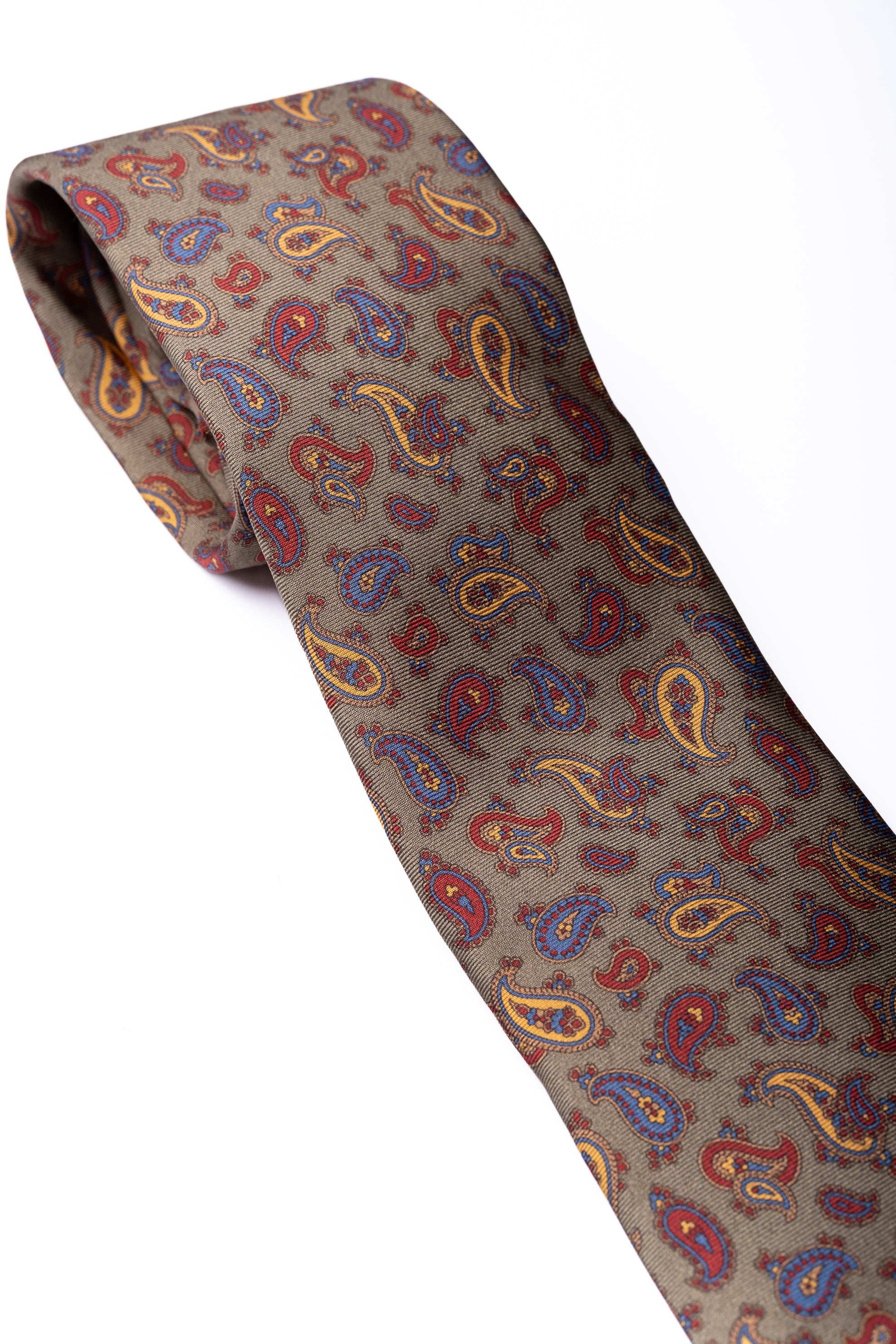 Corbata de seda impresa Paisley 3 / ASCOT x CASA SARTORIAL