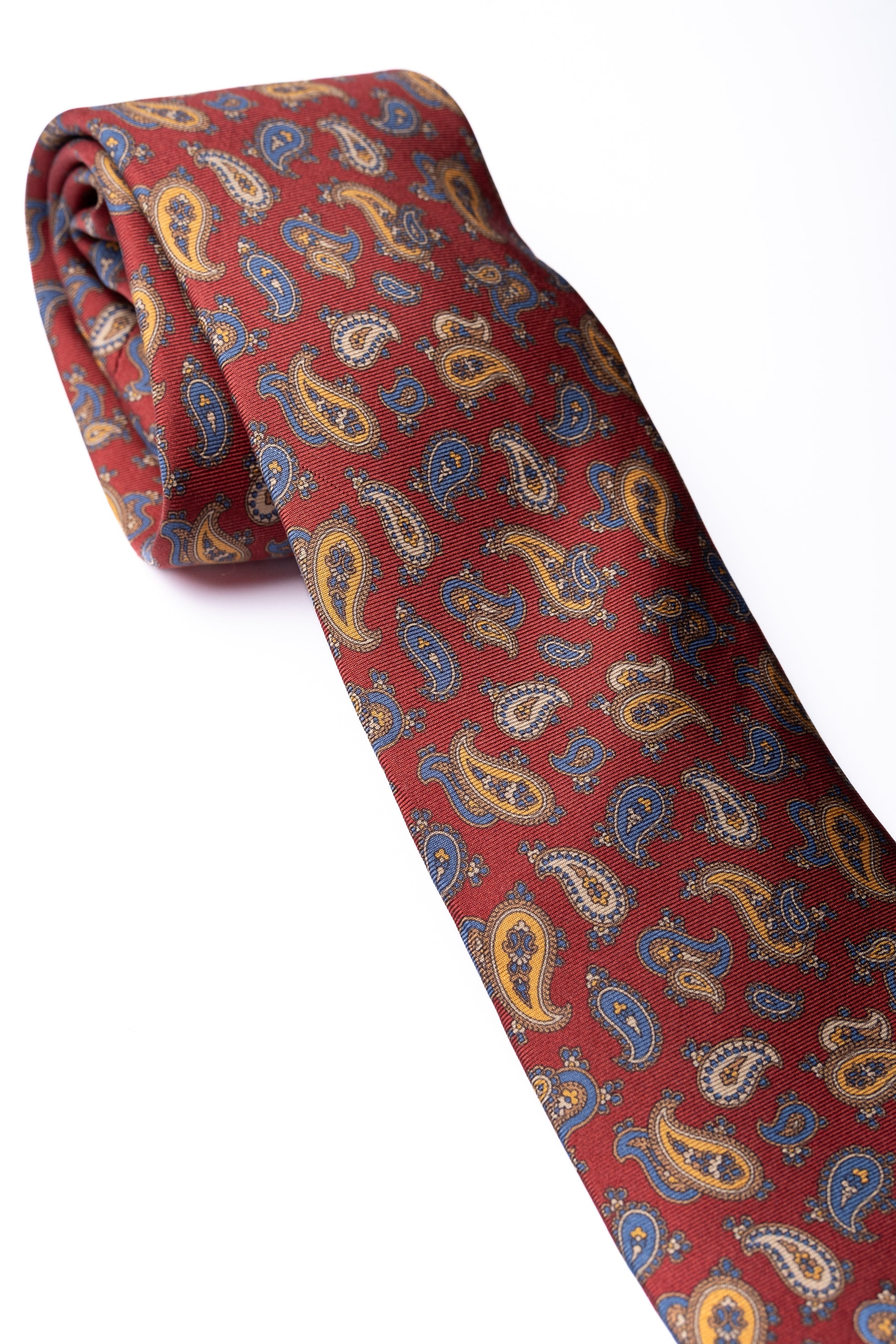 Corbata de seda impresa Paisley 4 / ASCOT x CASA SARTORIAL