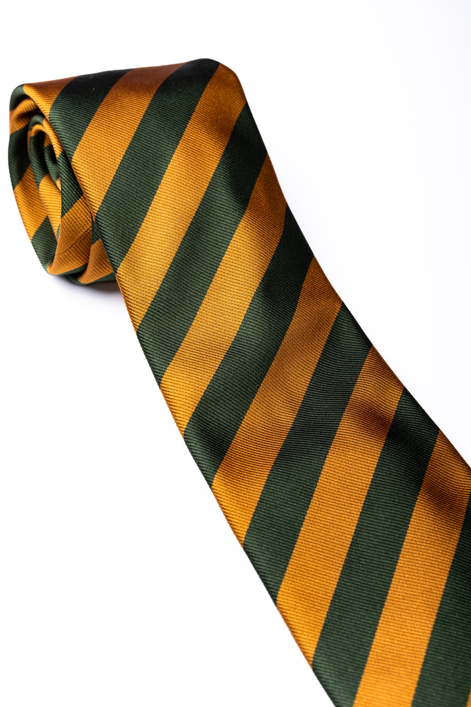 Corbata de seda Repp Yellow & Green / ASCOT x CASA SARTORIAL