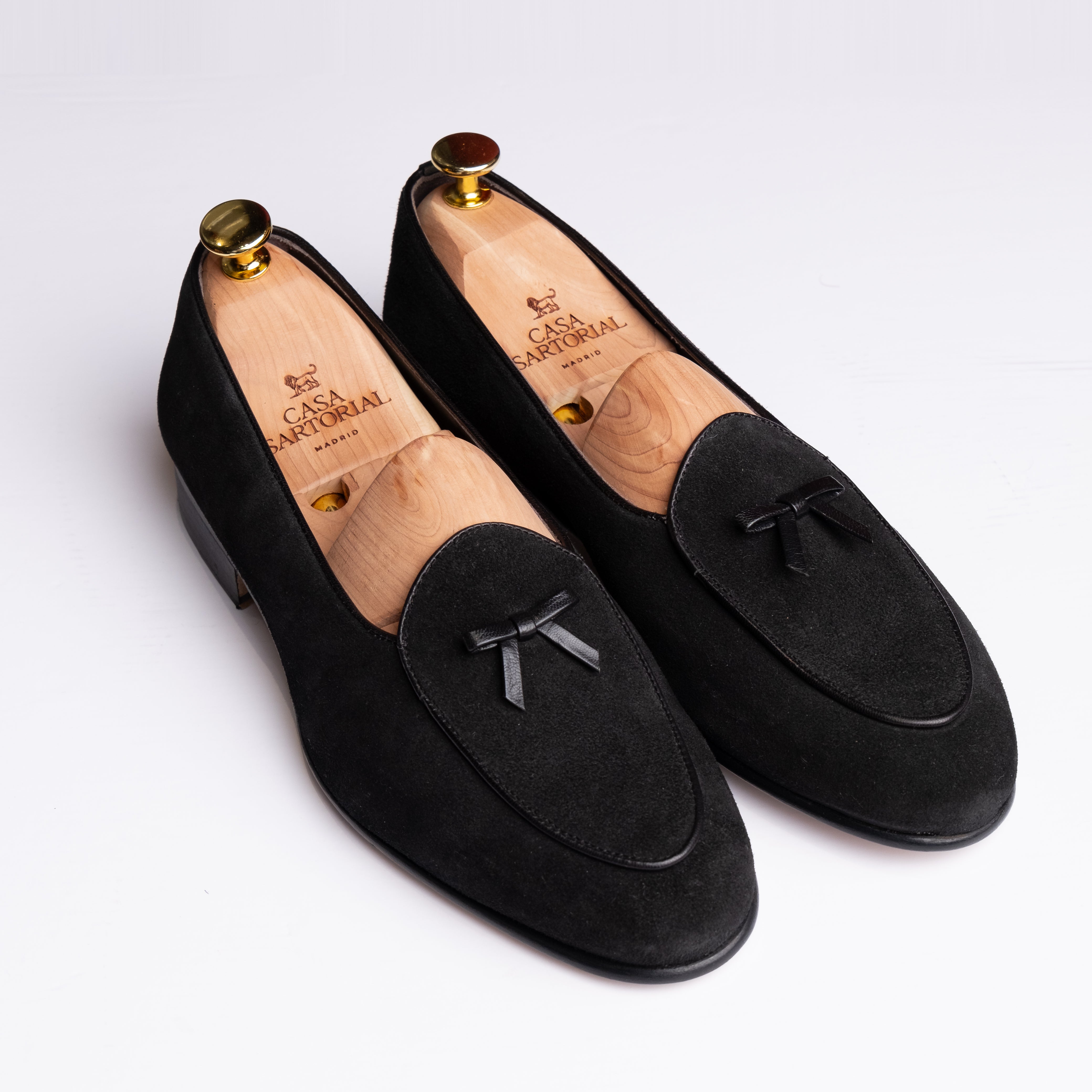 Belgian Loafer Black Suede / CASA SARTORIAL