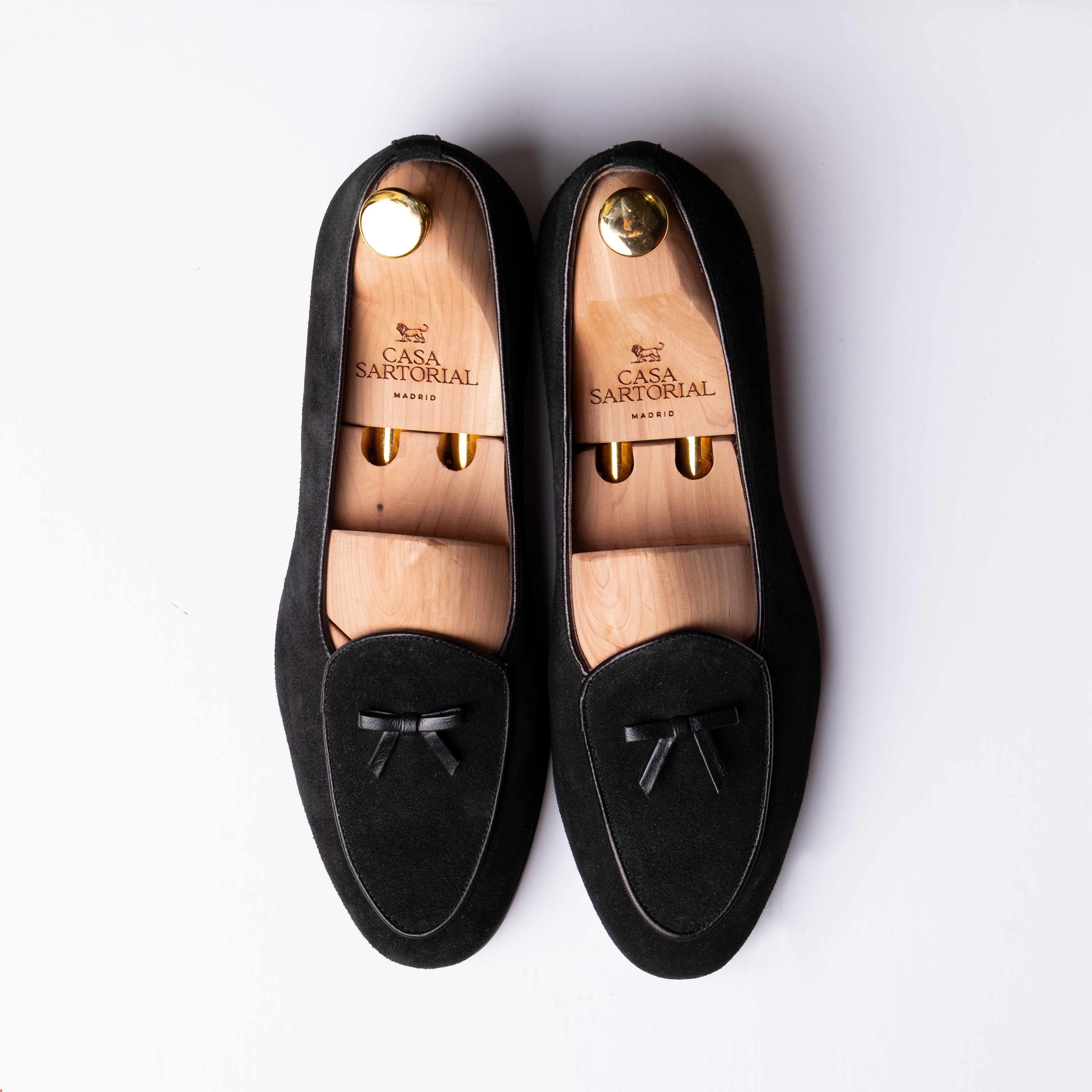 Belgian Loafer Black Suede / CASA SARTORIAL