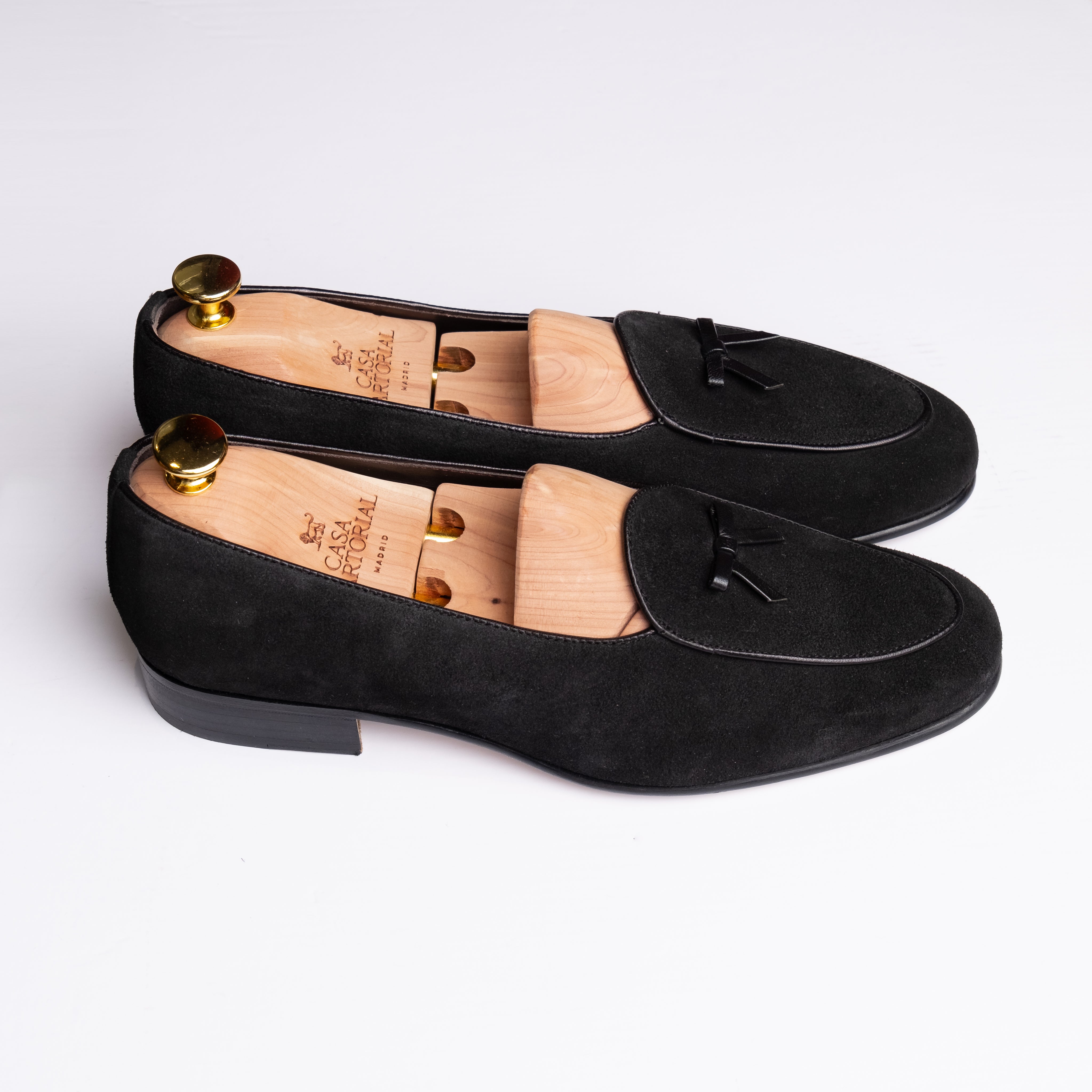 Belgian Loafer Black Suede / CASA SARTORIAL