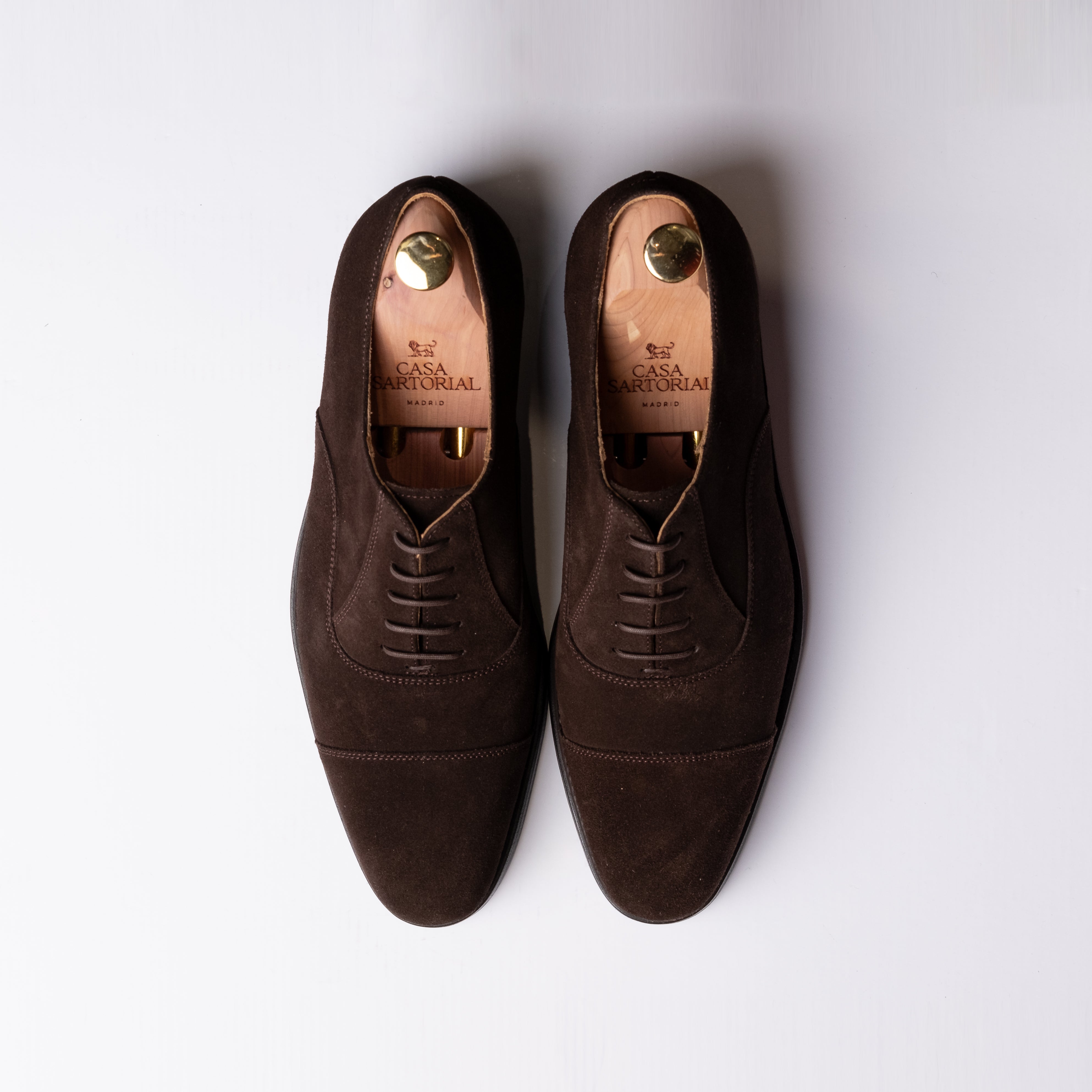 Oxford Captoe Brown Suede / CASA SARTORIAL