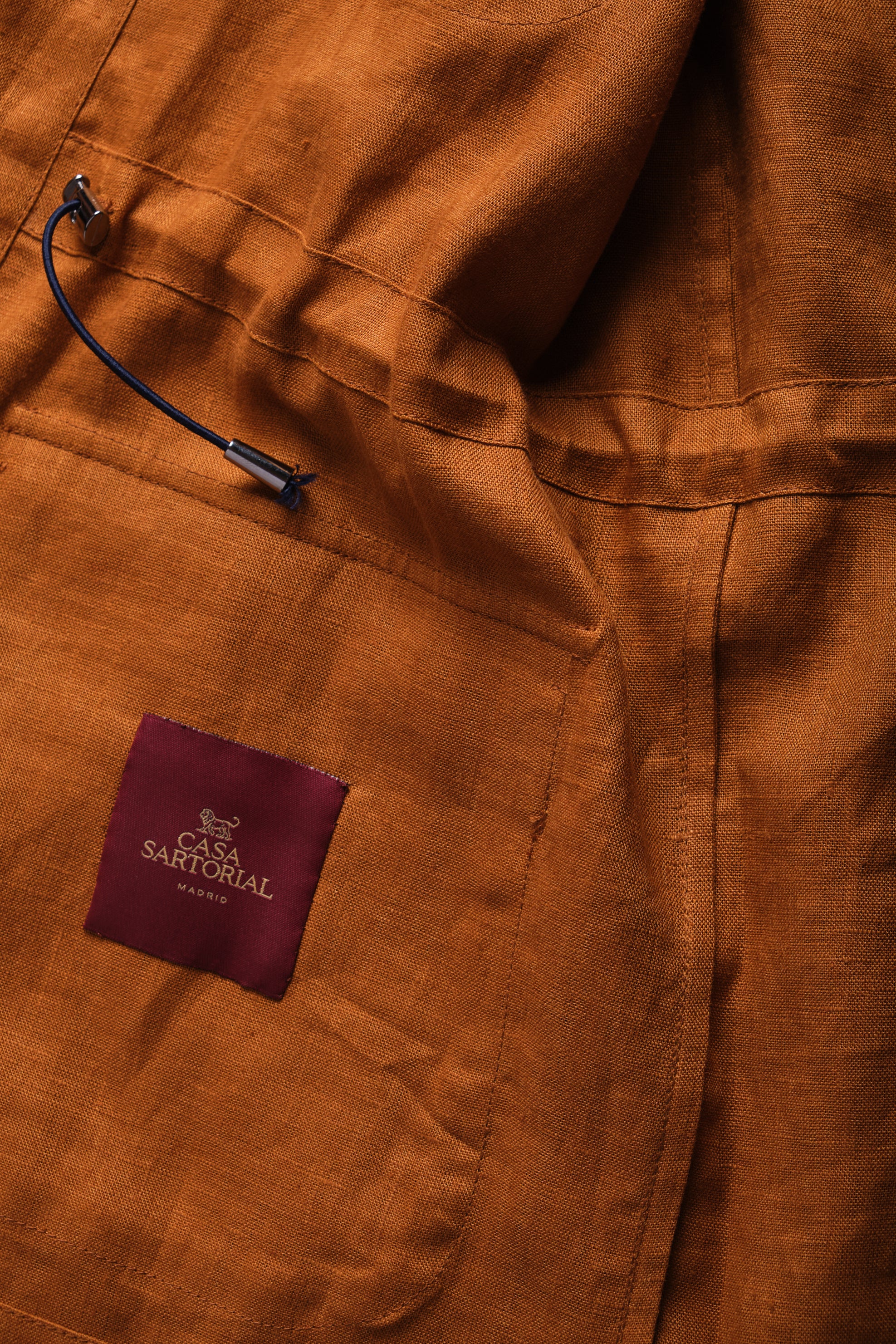 Sahariana 100% Lino Naranja / CASA SARTORIAL