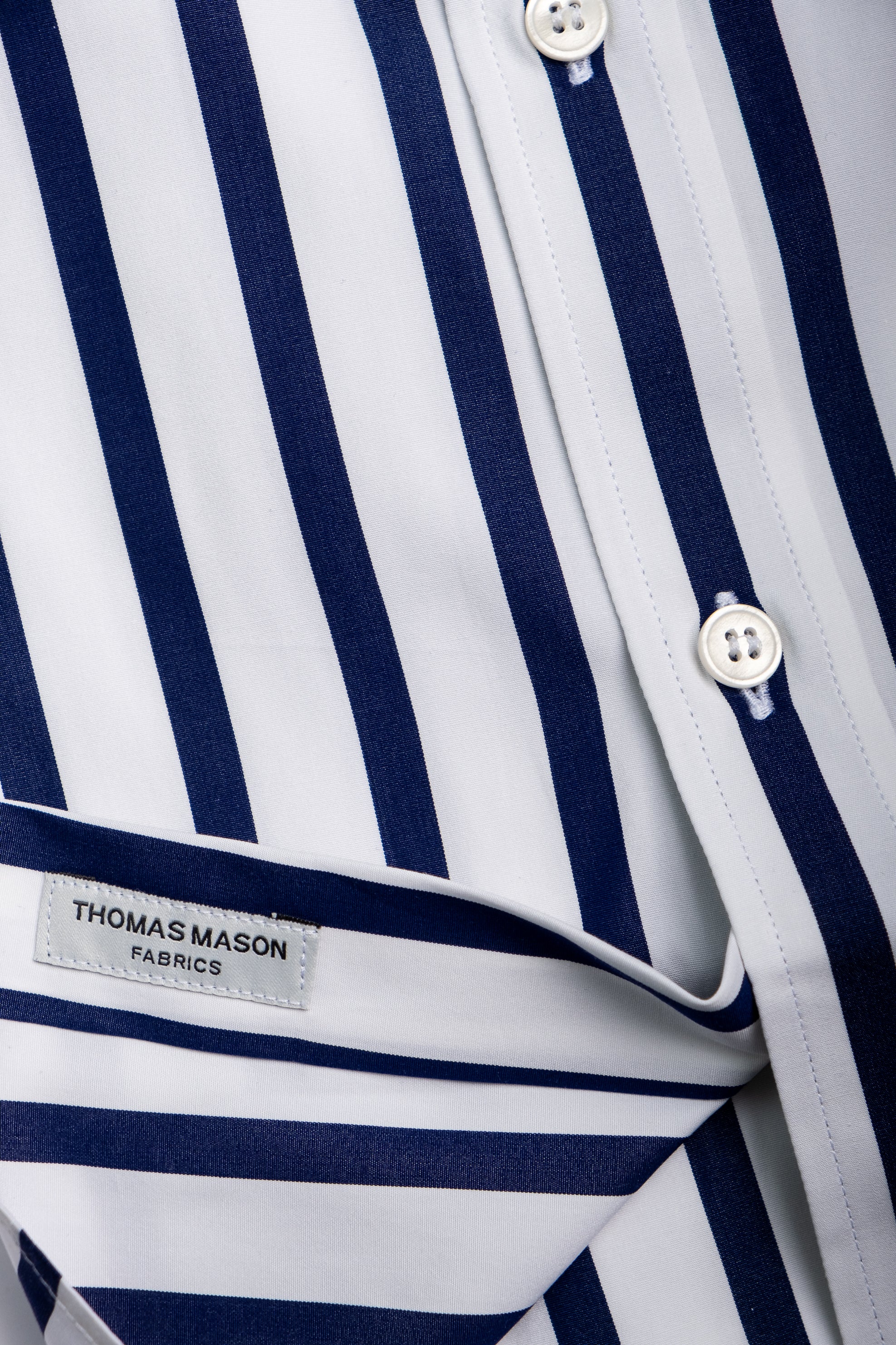 Camisa RTW Downing Navy Thomas Mason / CASA SARTORIAL