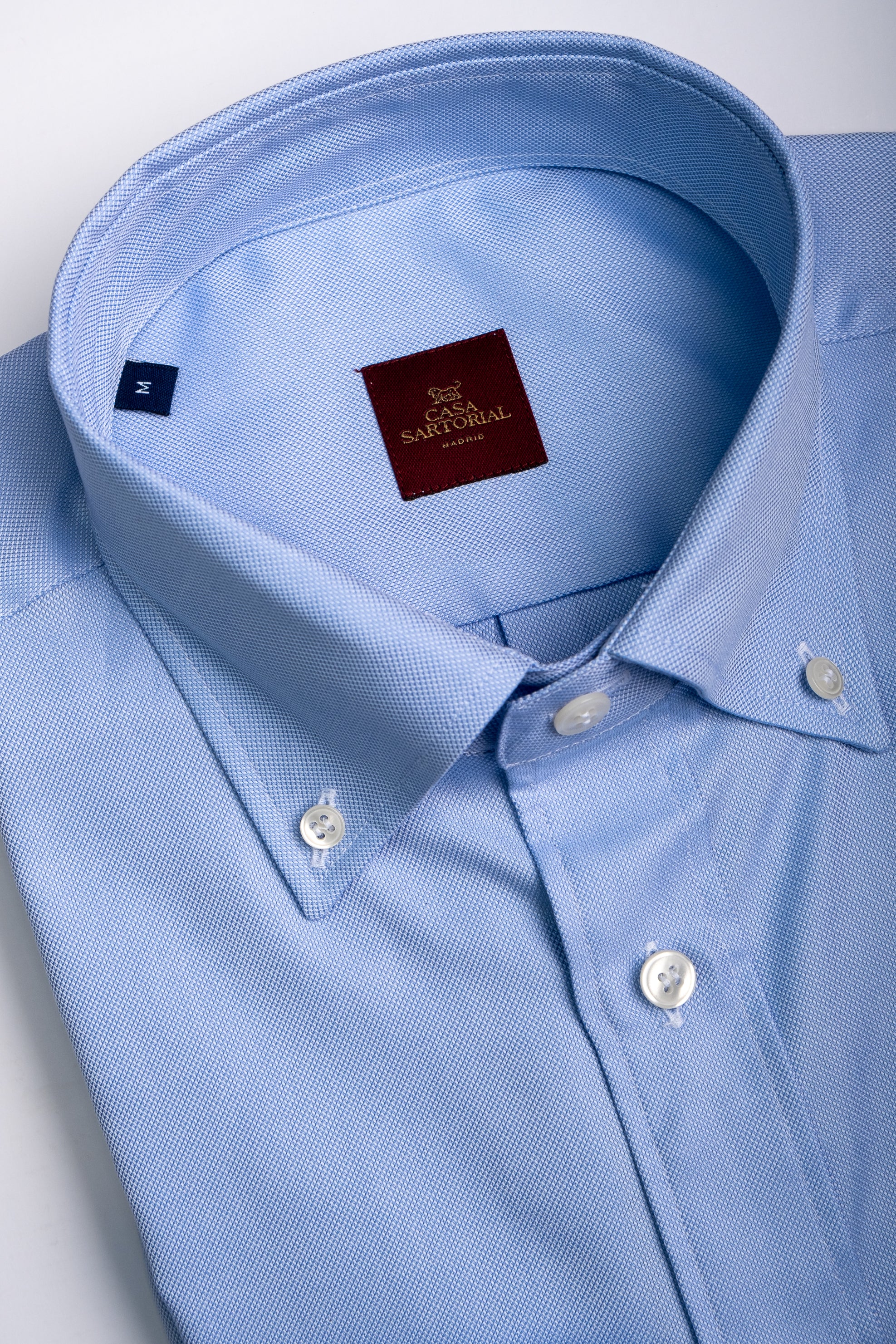 Camisa RTW Oxford Thomas Mason Azul Cielo / CASA SARTORIAL