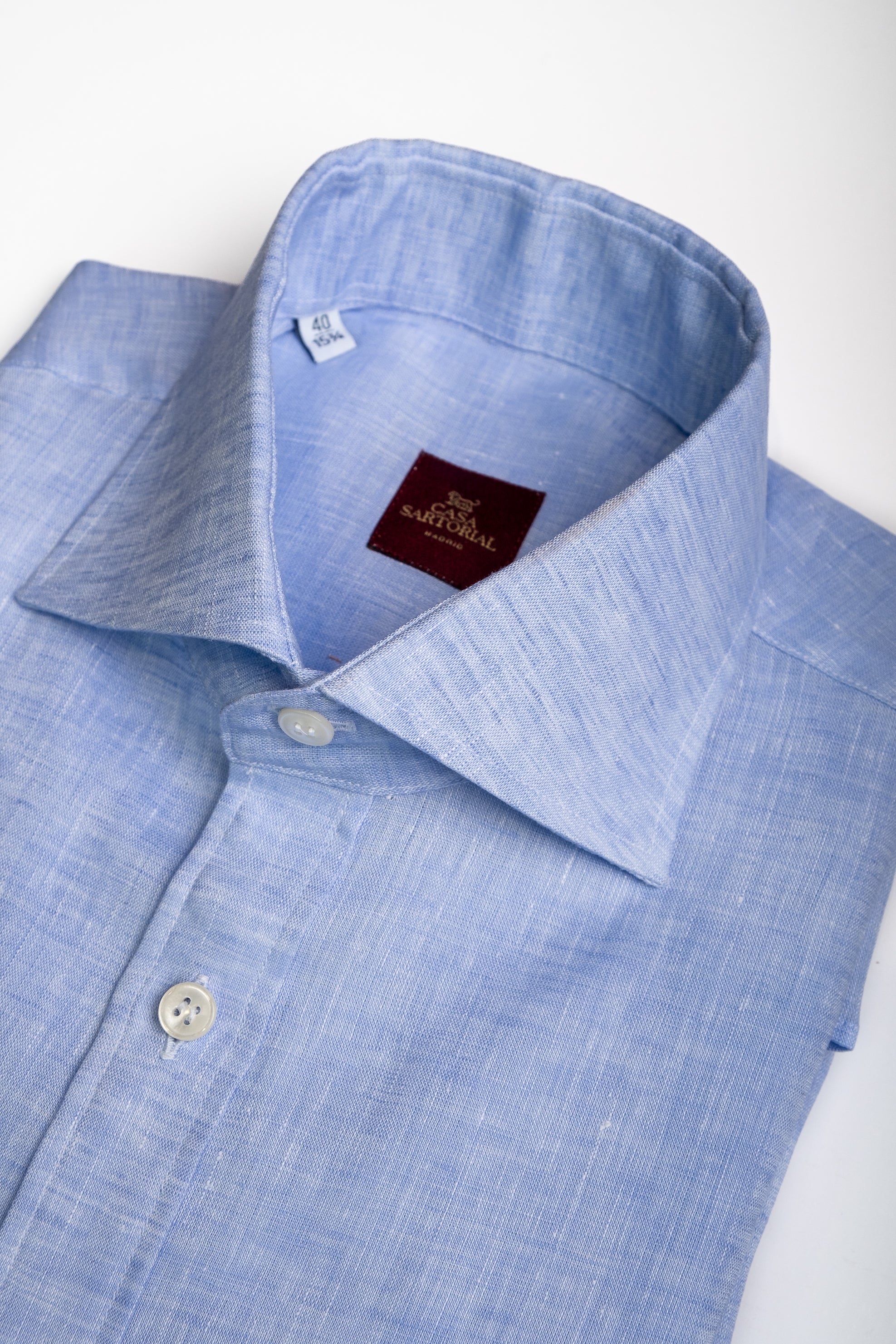 Camisa RTW Lino Thomas Mason Azul Cielo / CASA SARTORIAL