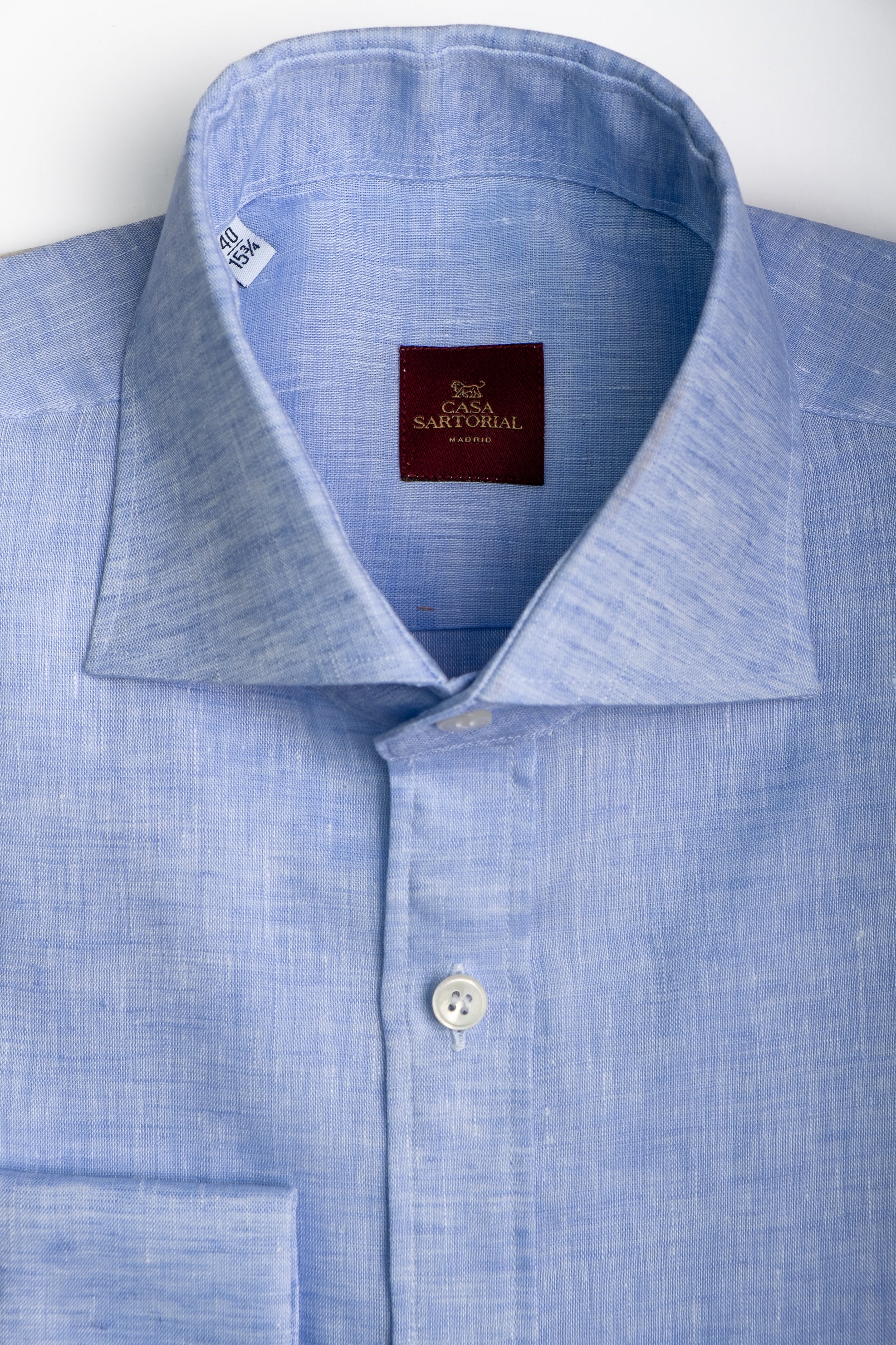 Camisa RTW Lino Thomas Mason Azul Cielo / CASA SARTORIAL