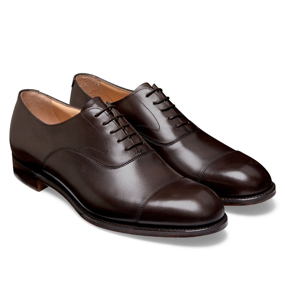 Alfred Capped Oxford in Mocha Calf Leather