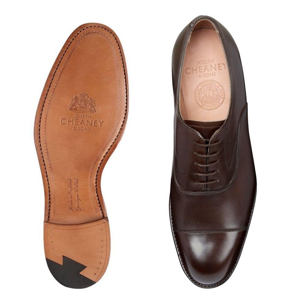 Alfred Capped Oxford in Mocha Calf Leather